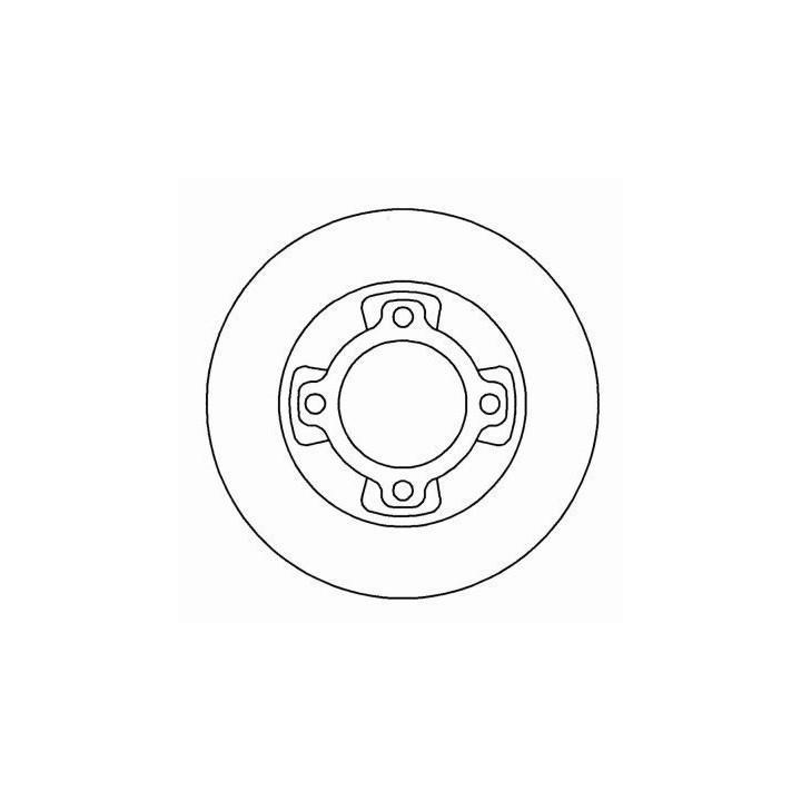 ABS 15553 Unventilated front brake disc 15553