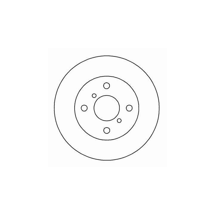 ABS 15554 Unventilated front brake disc 15554