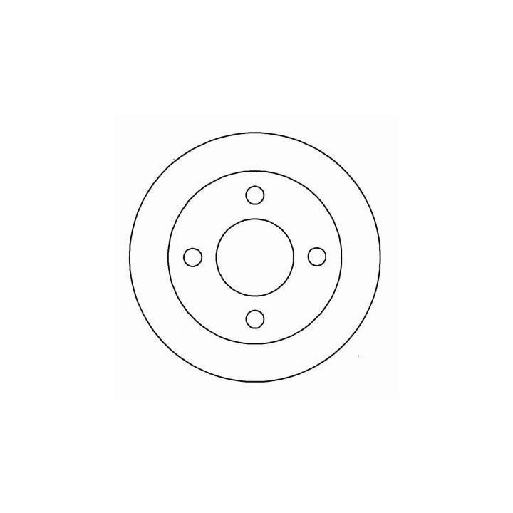 ABS 15561 Unventilated front brake disc 15561