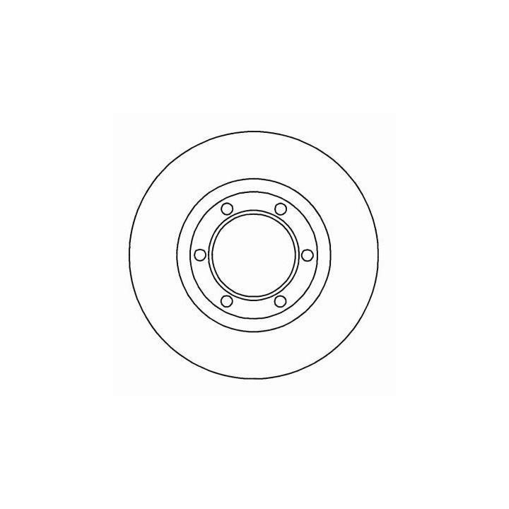 ABS 15562 Front brake disc ventilated 15562