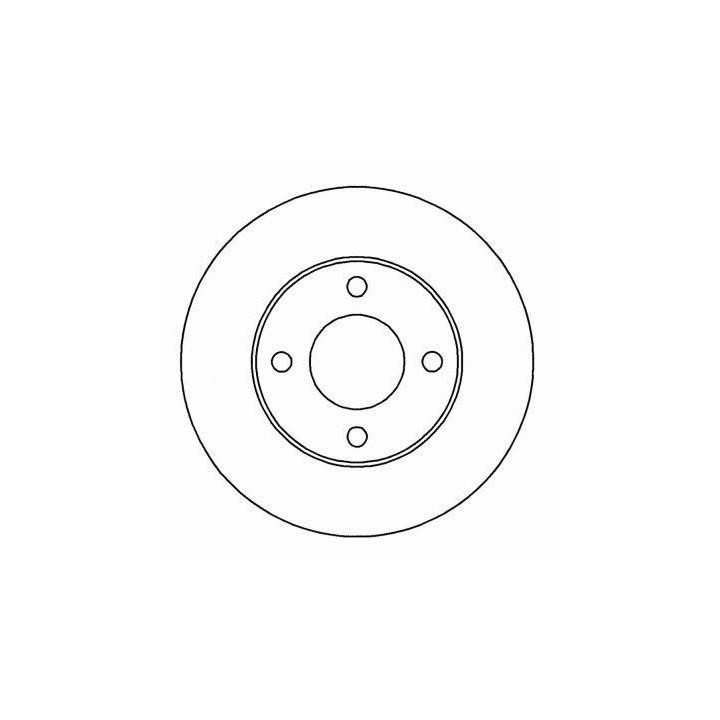 ABS 15764 Front brake disc ventilated 15764