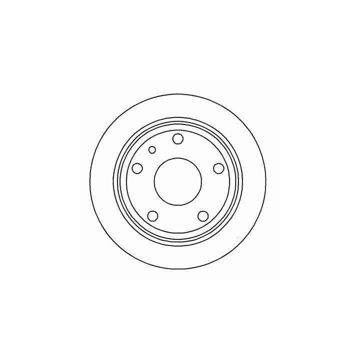 ABS 15768 Rear brake disc, non-ventilated 15768