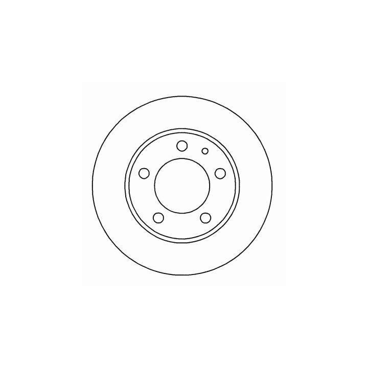ABS 15769 Front brake disc ventilated 15769
