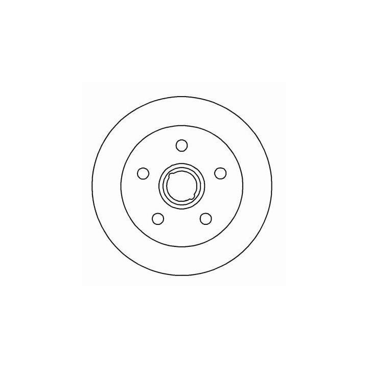 ABS 15780 Unventilated front brake disc 15780