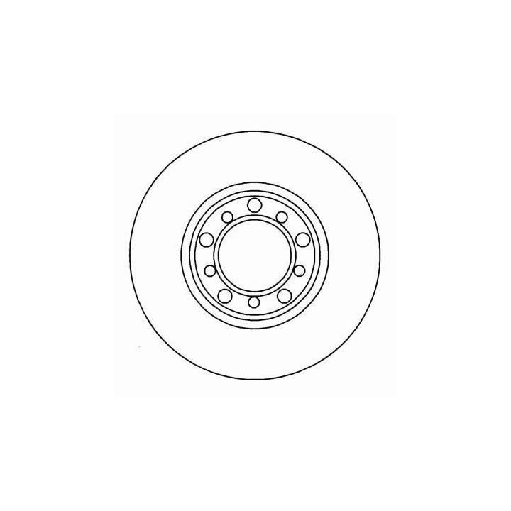 ABS 15781 Front brake disc ventilated 15781