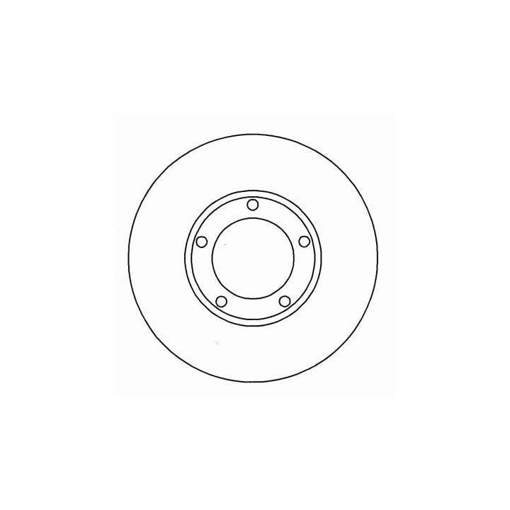 ABS 15623 Front brake disc ventilated 15623