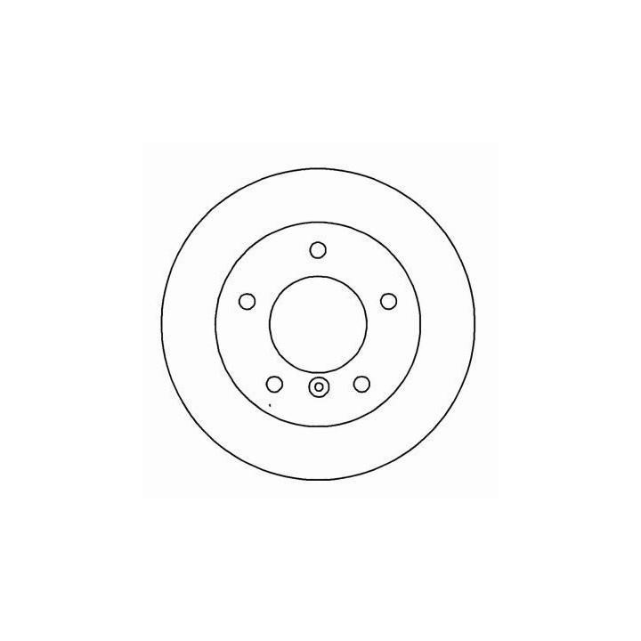 ABS 15782 Unventilated front brake disc 15782