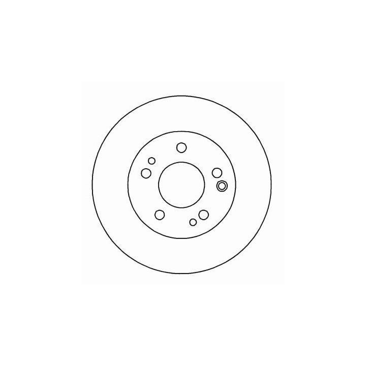 Unventilated front brake disc ABS 15790