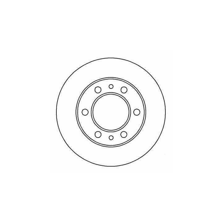 ABS 15654 Front brake disc ventilated 15654