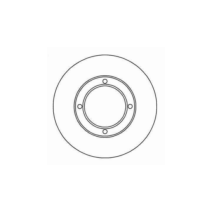 ABS 15658 Unventilated front brake disc 15658