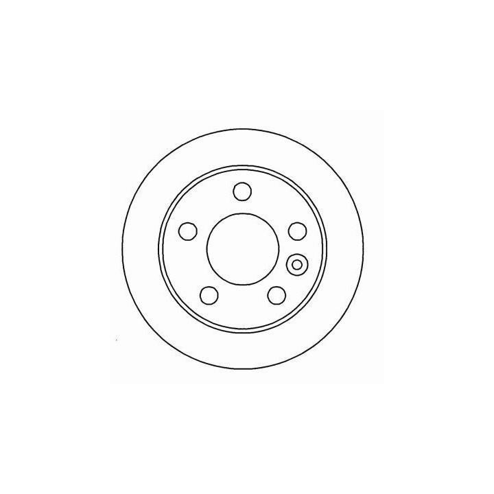 ABS 15811 Unventilated front brake disc 15811