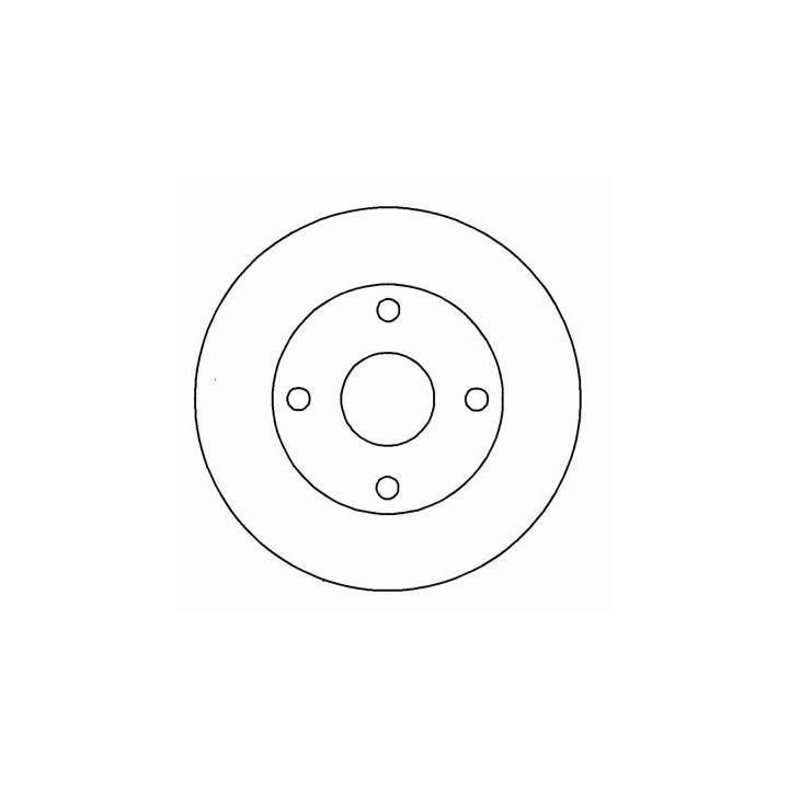 ABS 15812 Front brake disc ventilated 15812