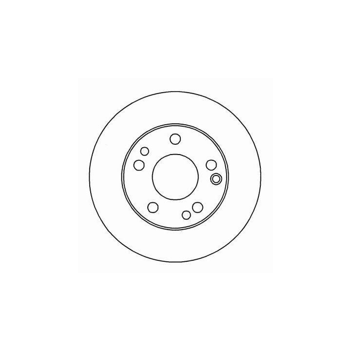 ABS 15816 Front brake disc ventilated 15816