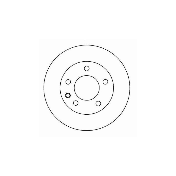 ABS 15817 Unventilated front brake disc 15817