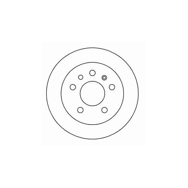 ABS 15818 Rear brake disc, non-ventilated 15818