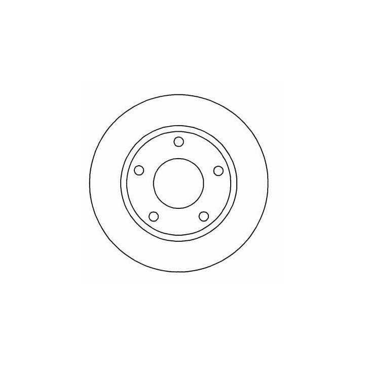 ABS 16049 Front brake disc ventilated 16049