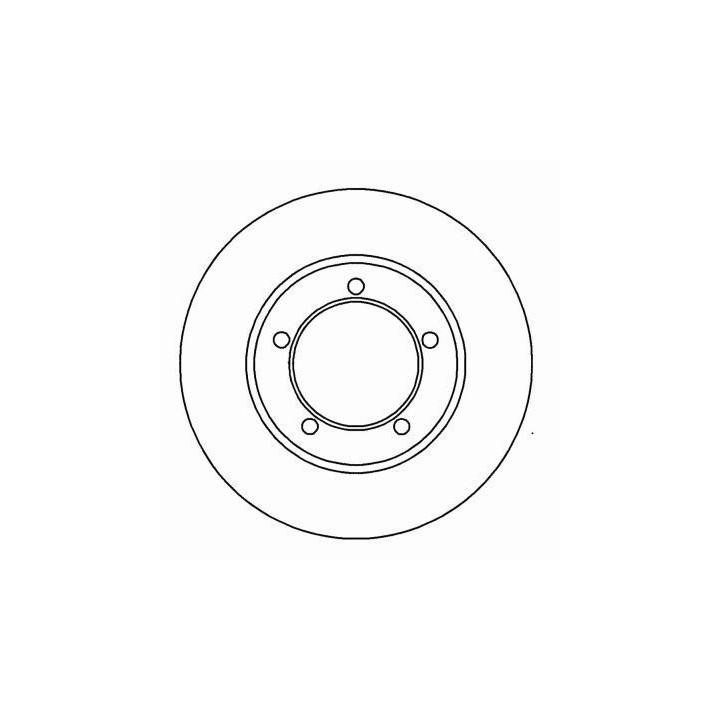 ABS 15843 Unventilated front brake disc 15843
