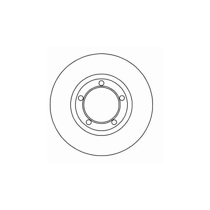 ABS 15852 Front brake disc ventilated 15852