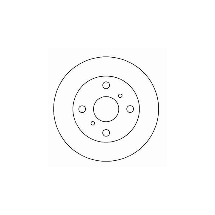 ABS 15856 Front brake disc ventilated 15856
