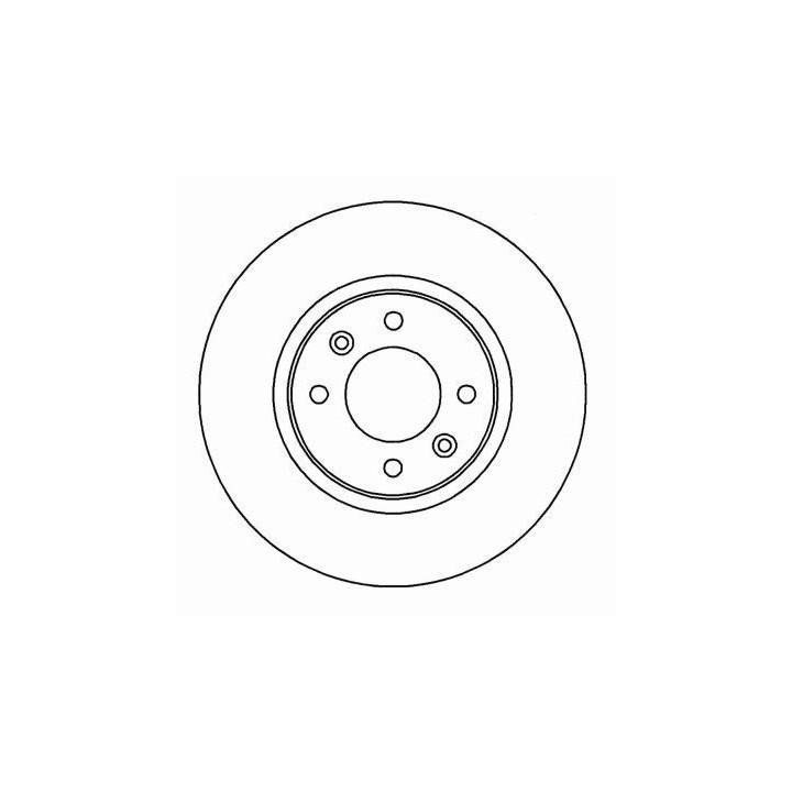 ABS 15863 Front brake disc ventilated 15863