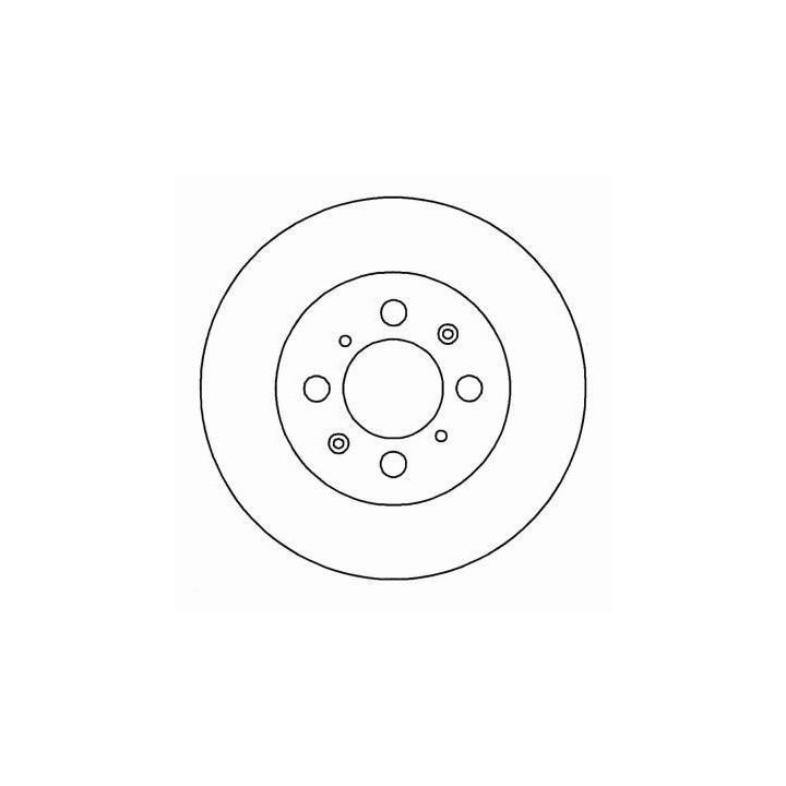 ABS 16059 Front brake disc ventilated 16059