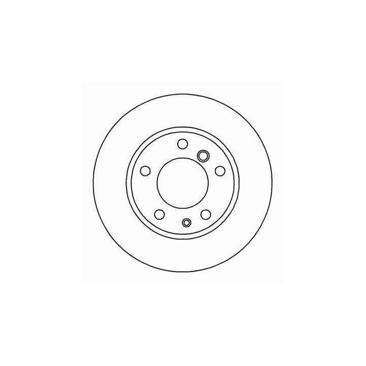 ABS 15870 Front brake disc ventilated 15870