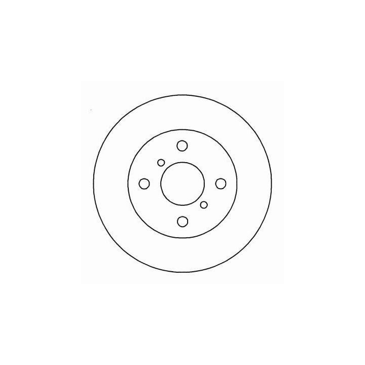ABS 16066 Front brake disc ventilated 16066