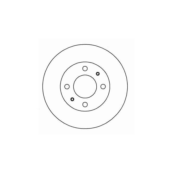 ABS 16271 Unventilated front brake disc 16271