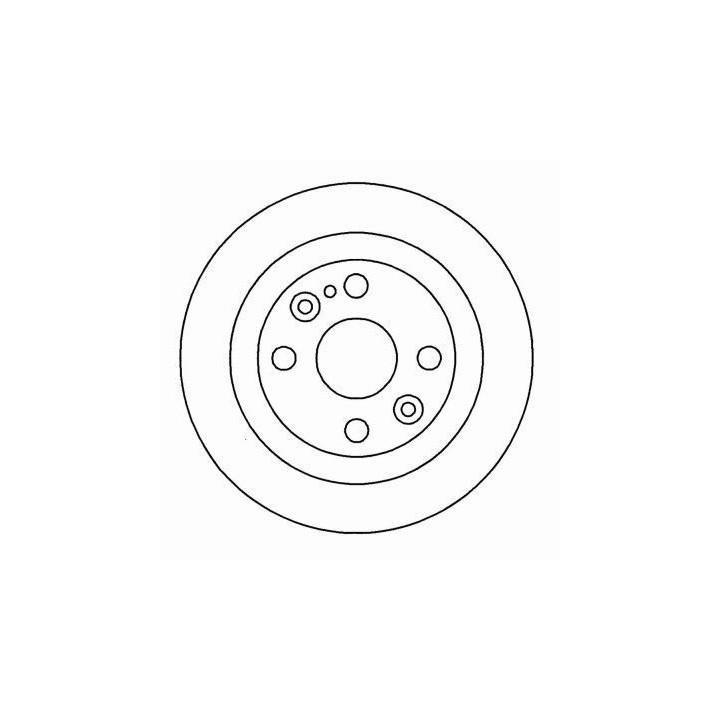 ABS 16088 Rear brake disc, non-ventilated 16088