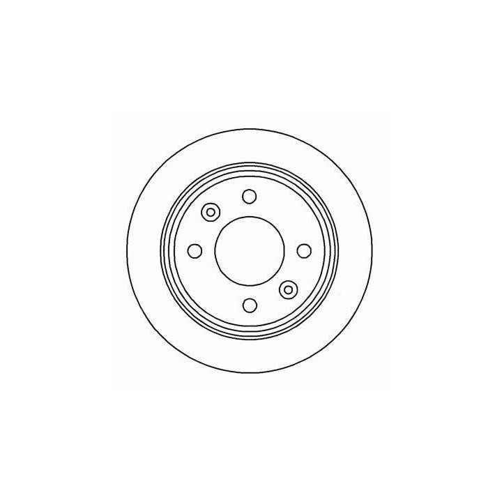 ABS 15890 Rear brake disc, non-ventilated 15890