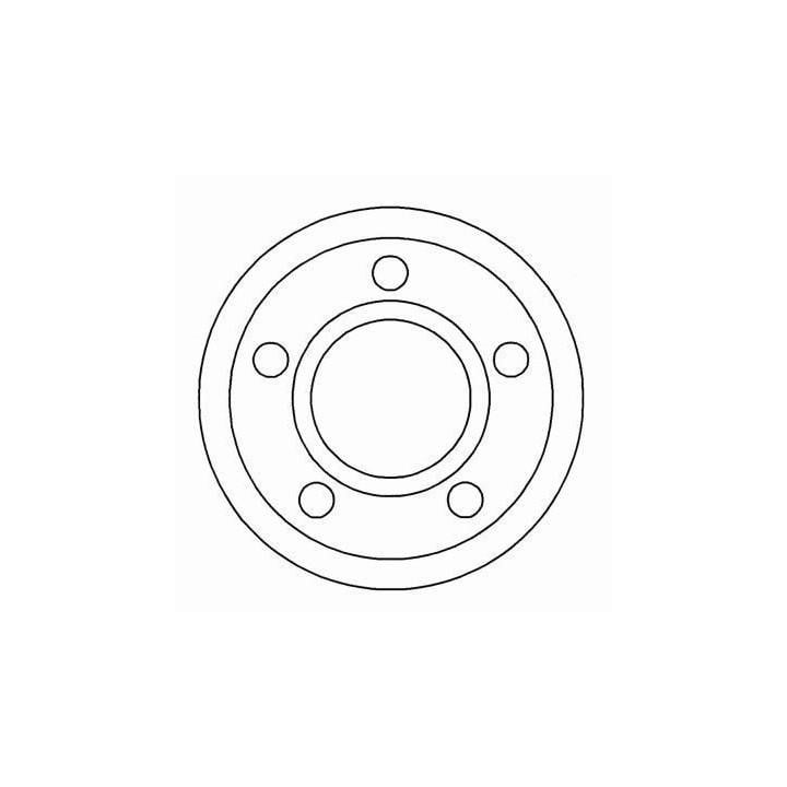 ABS 15892 Unventilated front brake disc 15892