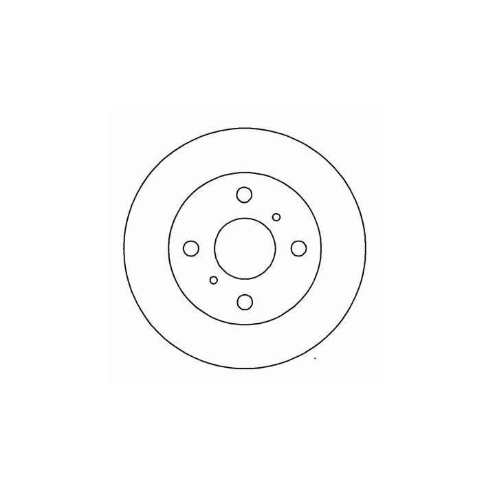 ABS 15895 Front brake disc ventilated 15895