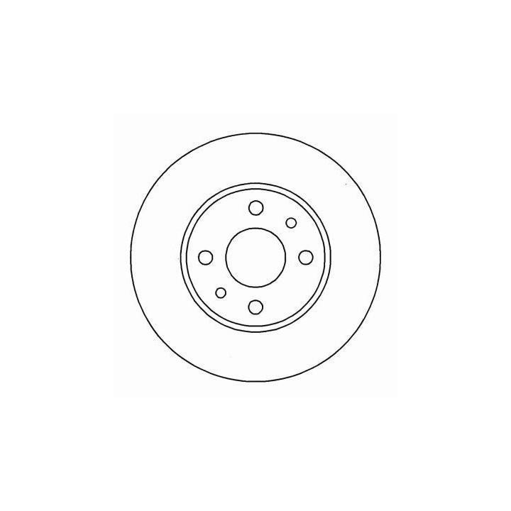 ABS 16105 Front brake disc ventilated 16105