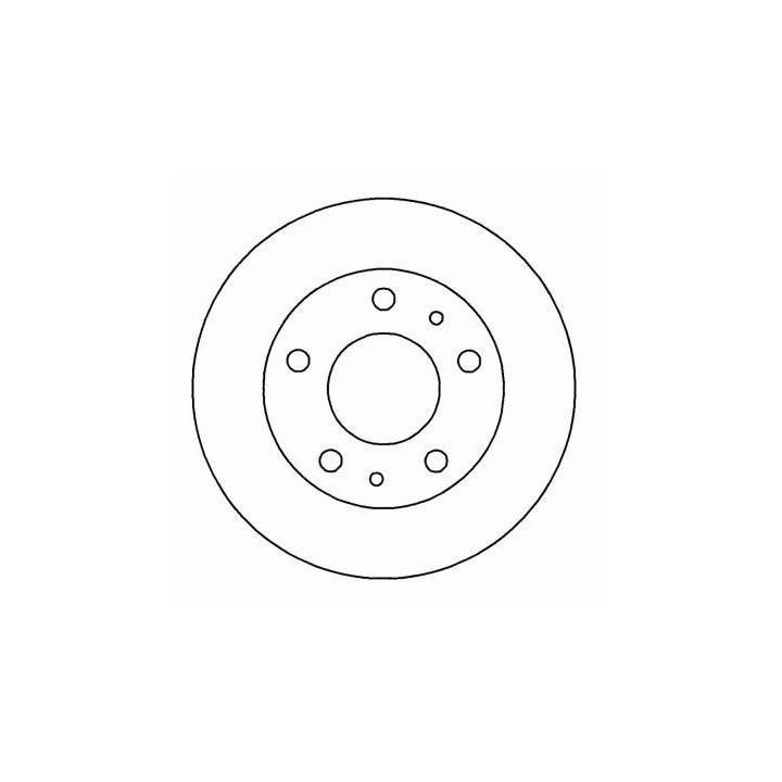 ABS 16292 Front brake disc ventilated 16292