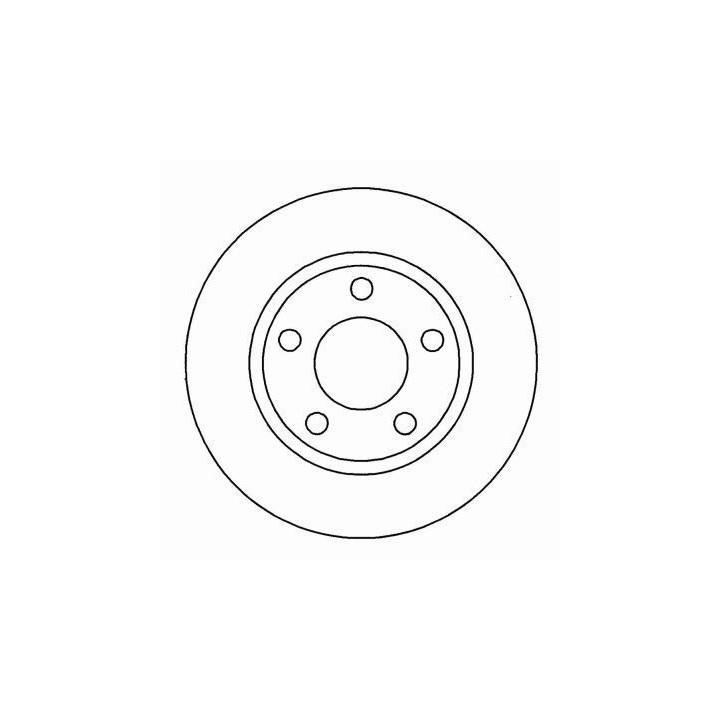 ABS 16293 Unventilated front brake disc 16293