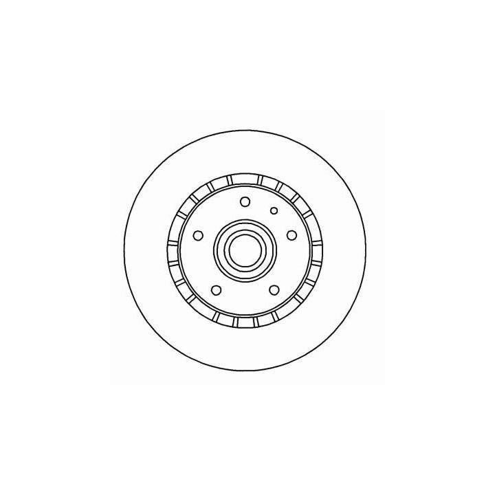 ABS 15926 Front brake disc ventilated 15926