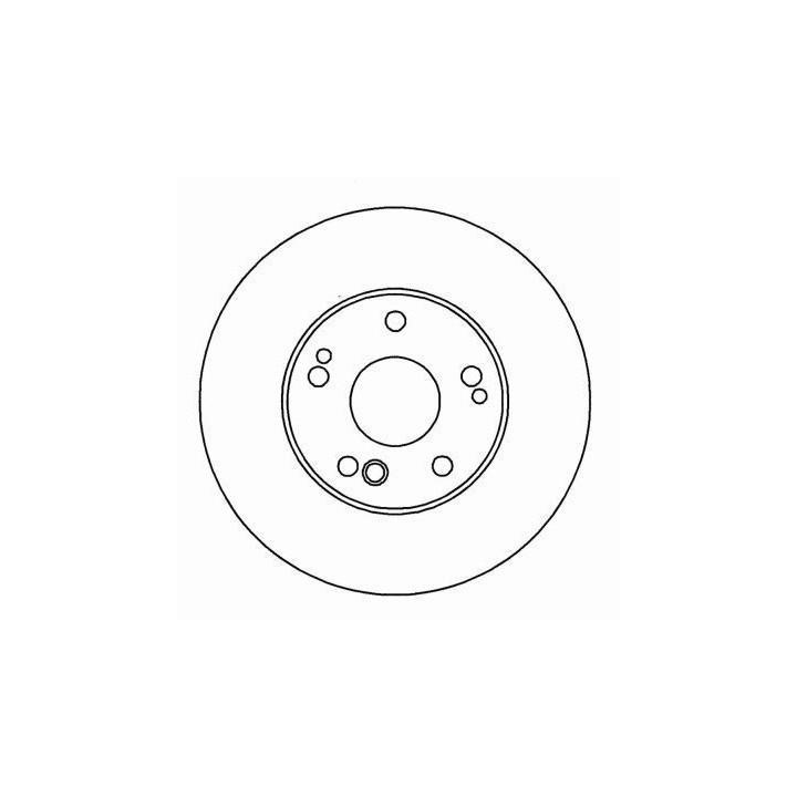 ABS 16110 Front brake disc ventilated 16110