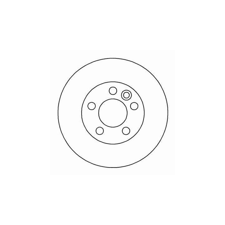 Front vented brake disc ABS 16297