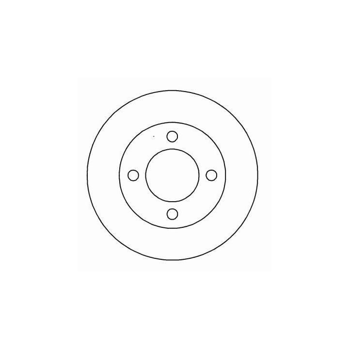 ABS 16299 Unventilated front brake disc 16299