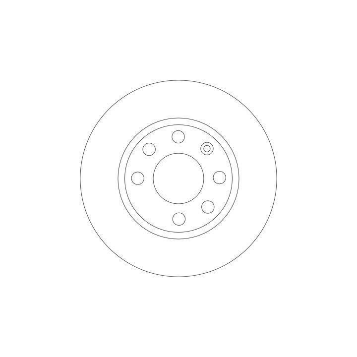 ABS 16305 Front brake disc ventilated 16305