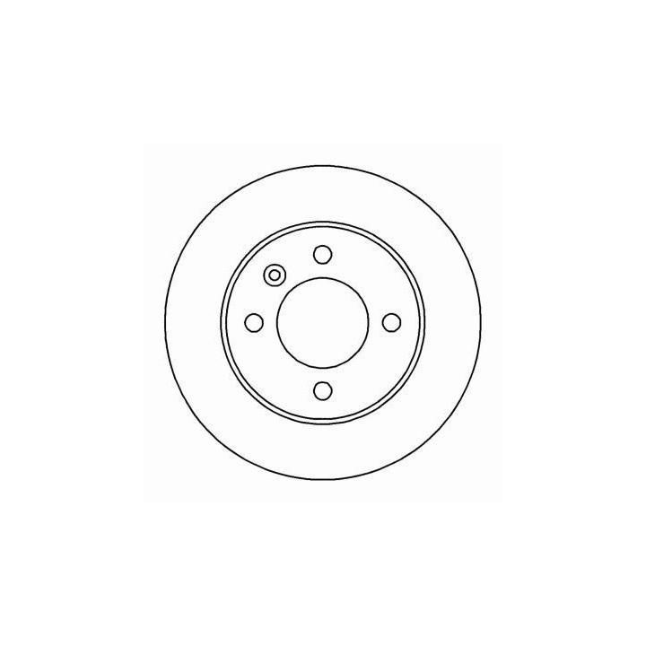 ABS 15961 Unventilated front brake disc 15961