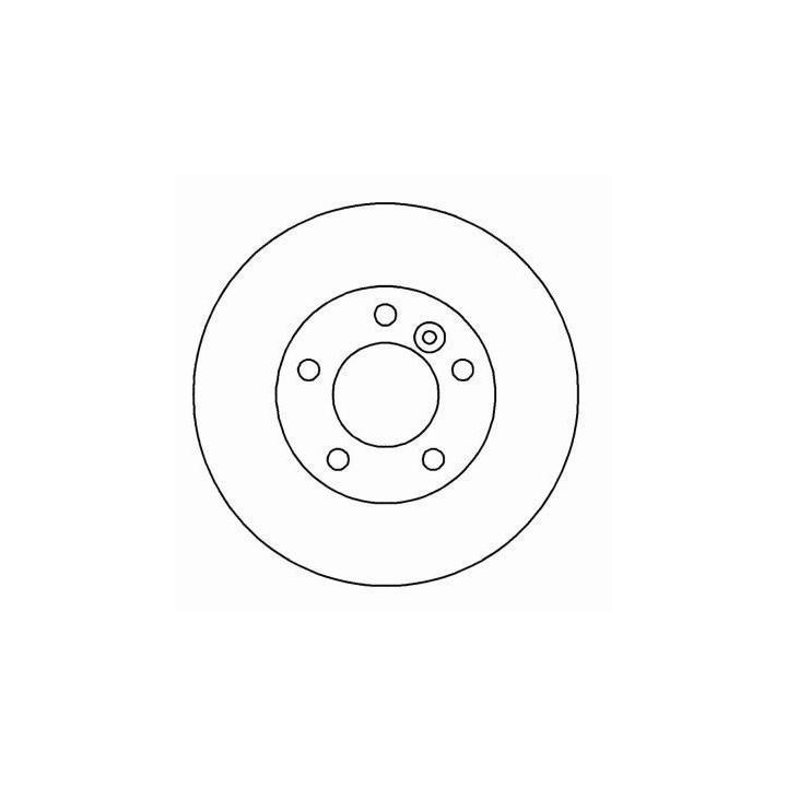 ABS 16154 Front brake disc ventilated 16154