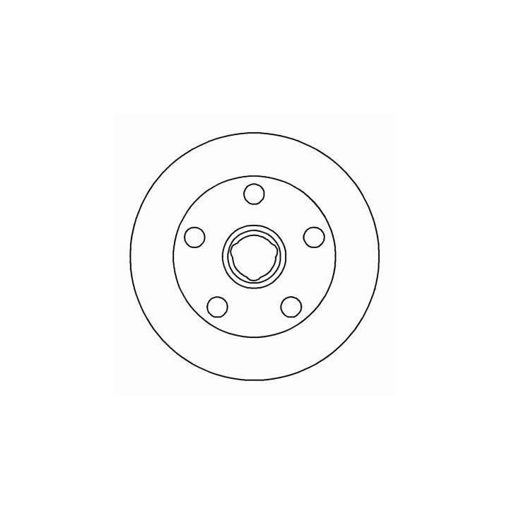 ABS 16329 Rear brake disc, non-ventilated 16329