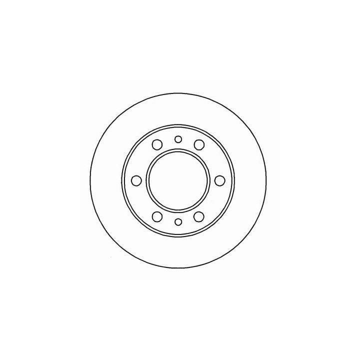 ABS 15989 Unventilated front brake disc 15989