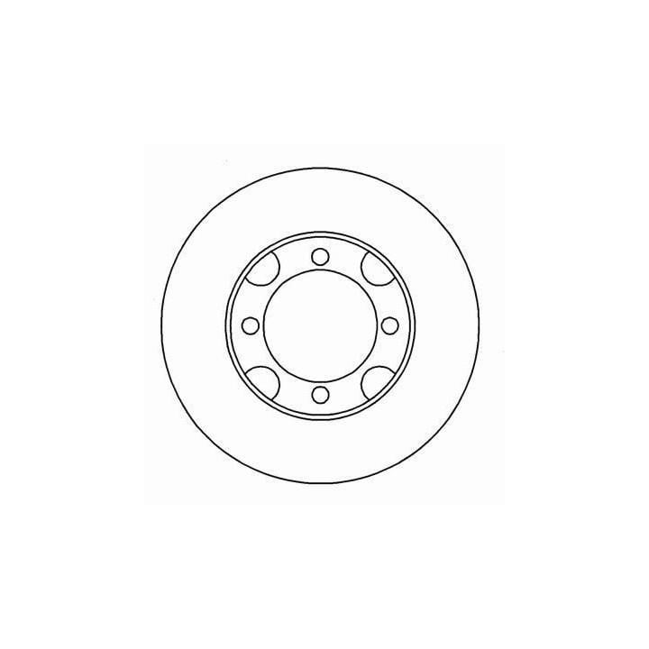 ABS 16160 Front brake disc ventilated 16160