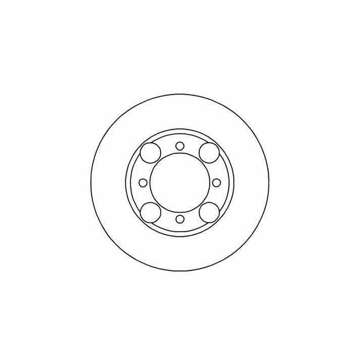 ABS 16161 Front brake disc ventilated 16161