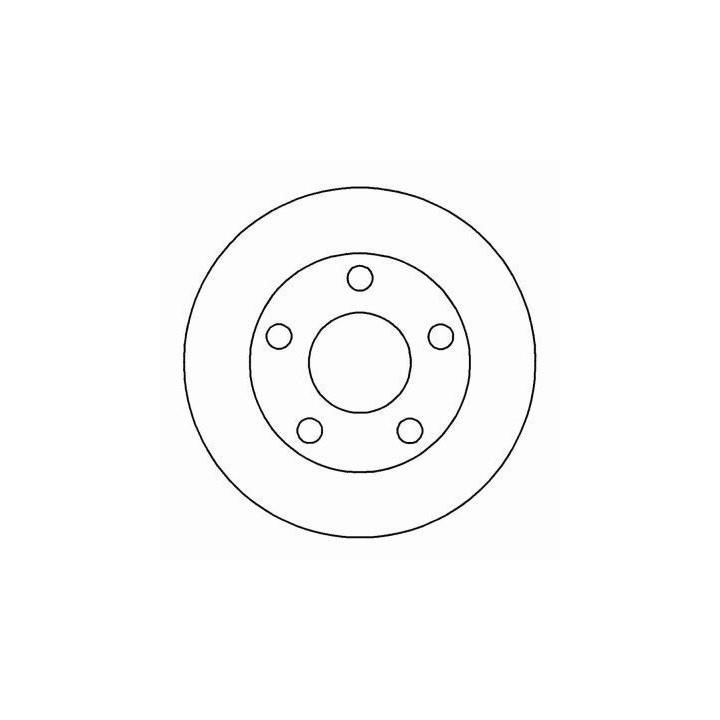 ABS 16442 Rear brake disc, non-ventilated 16442