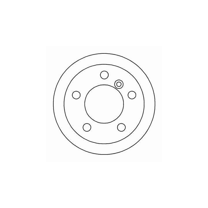 Rear solid brake disc ABS 16454