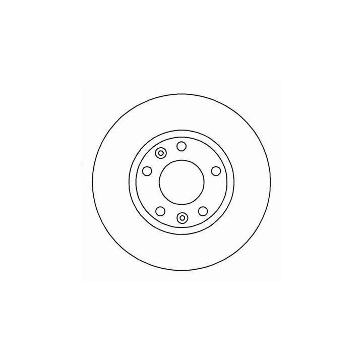 ABS 16185 Front brake disc ventilated 16185