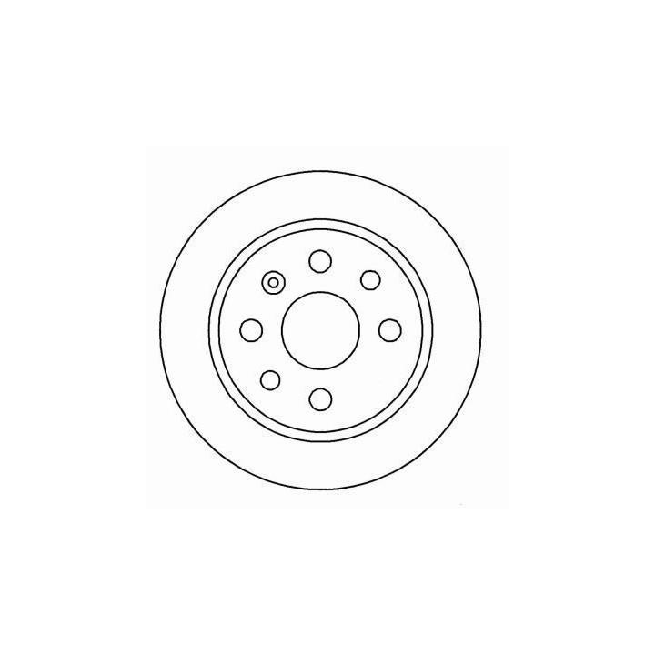 ABS 16488 Rear brake disc, non-ventilated 16488